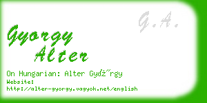 gyorgy alter business card